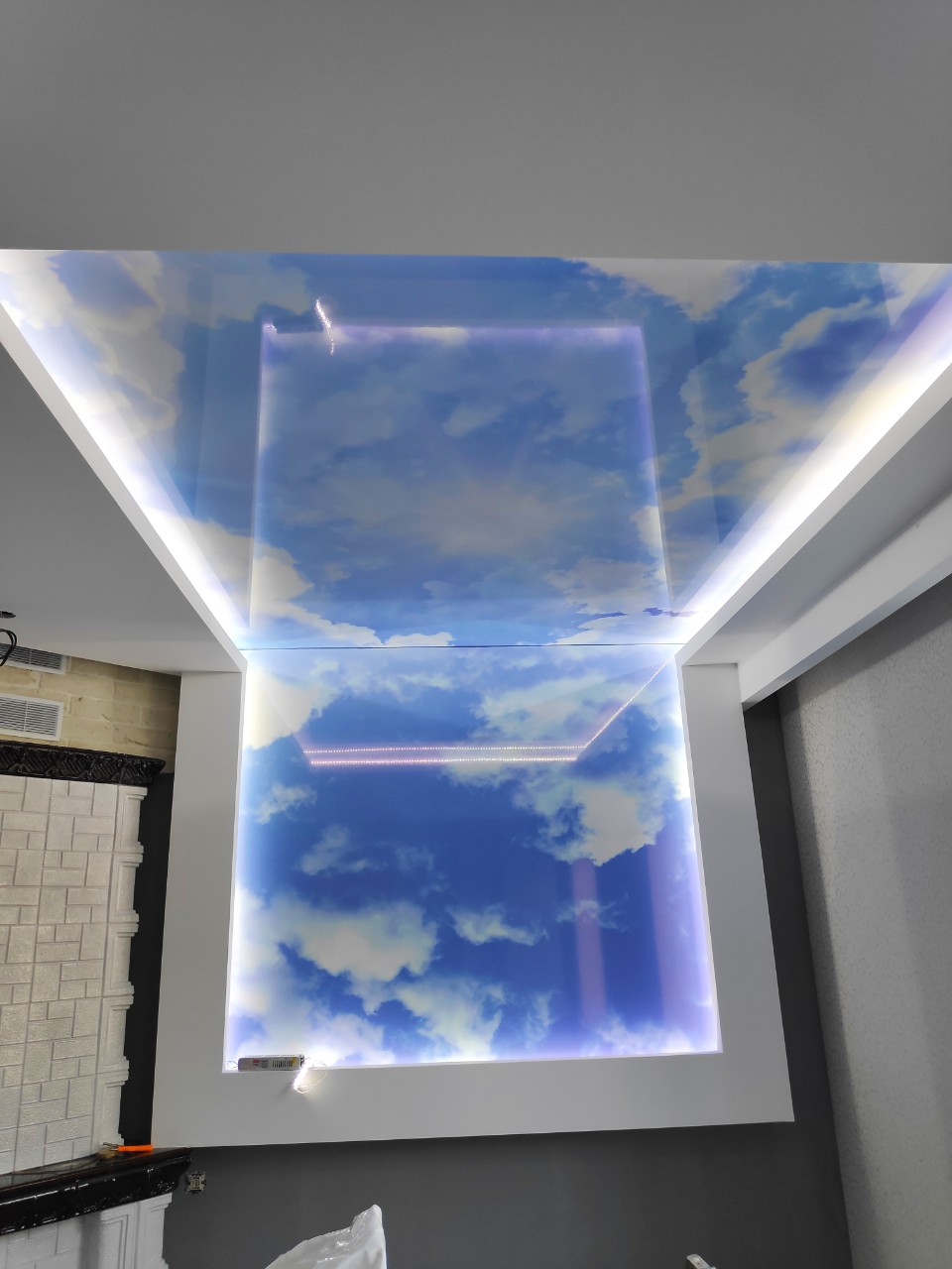 Tavan imprimat „Sky & clouds”